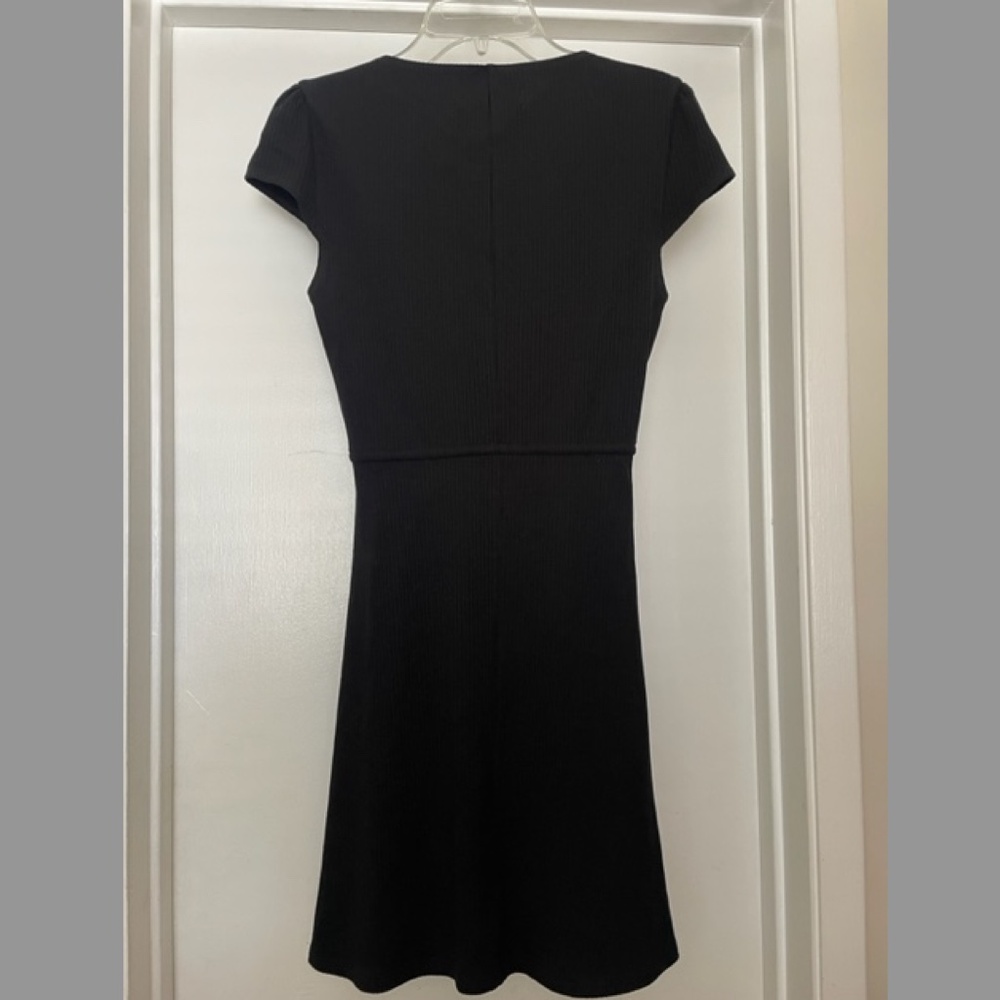 Reformation Margie Black Ribbed Mini Dress EUC - Picture 9 of 10
